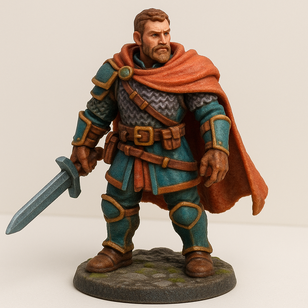 3D printed miniature figurine